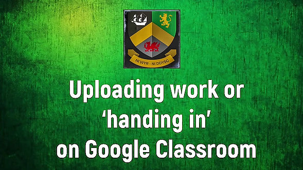 Uploading work on Google Classroom